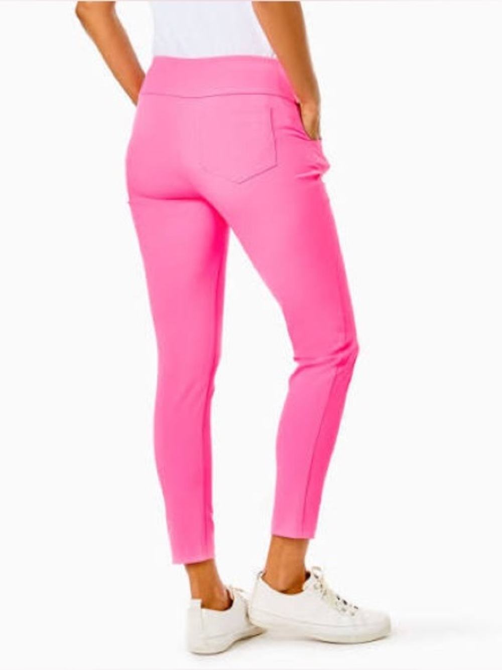 NWT Lilly Pulitzer UPF 50+ Luxletic® Corso Pant in Aura Pink, Sz 2 - Picture 3 of 9
